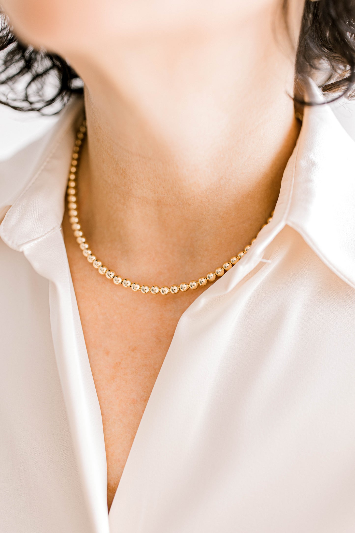 Beautiful, dainty, and perfect for stacking! These necklaces can easily take you from your work out to a night out! Hand strung with love on and all materials proudly made in the USA.
14k gold filled beads or .925 sterling silver
3mm, 4mm, and 5mm
Available in 15 inch or 17 inch.
*extended sizing available upon request*