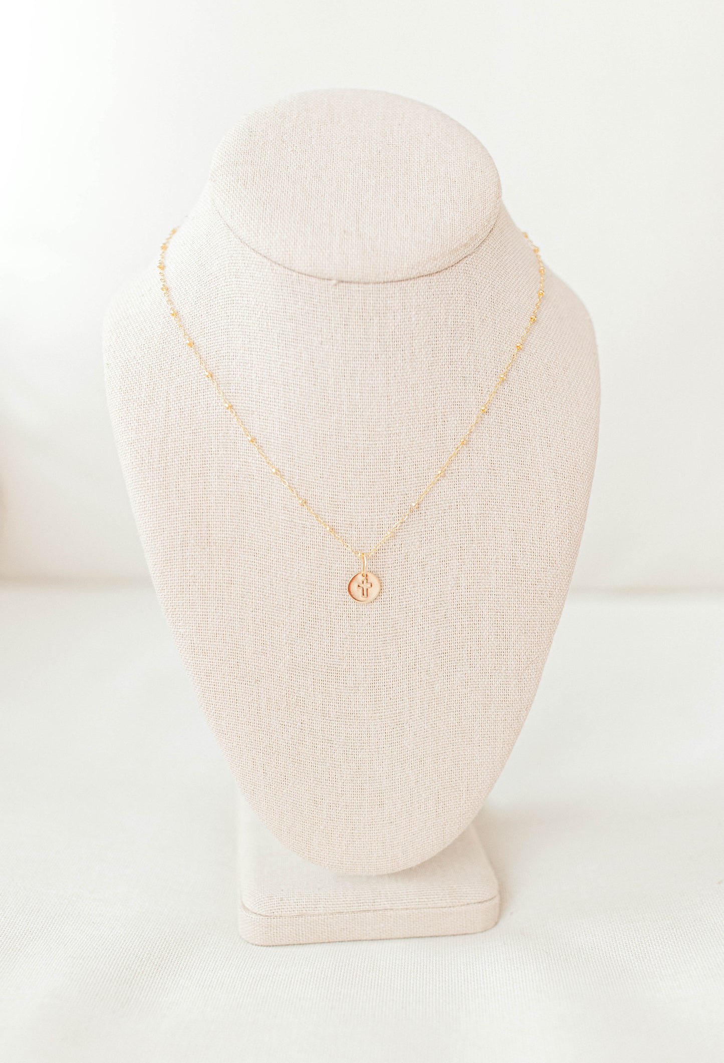 Hand Stamped Cross Necklace