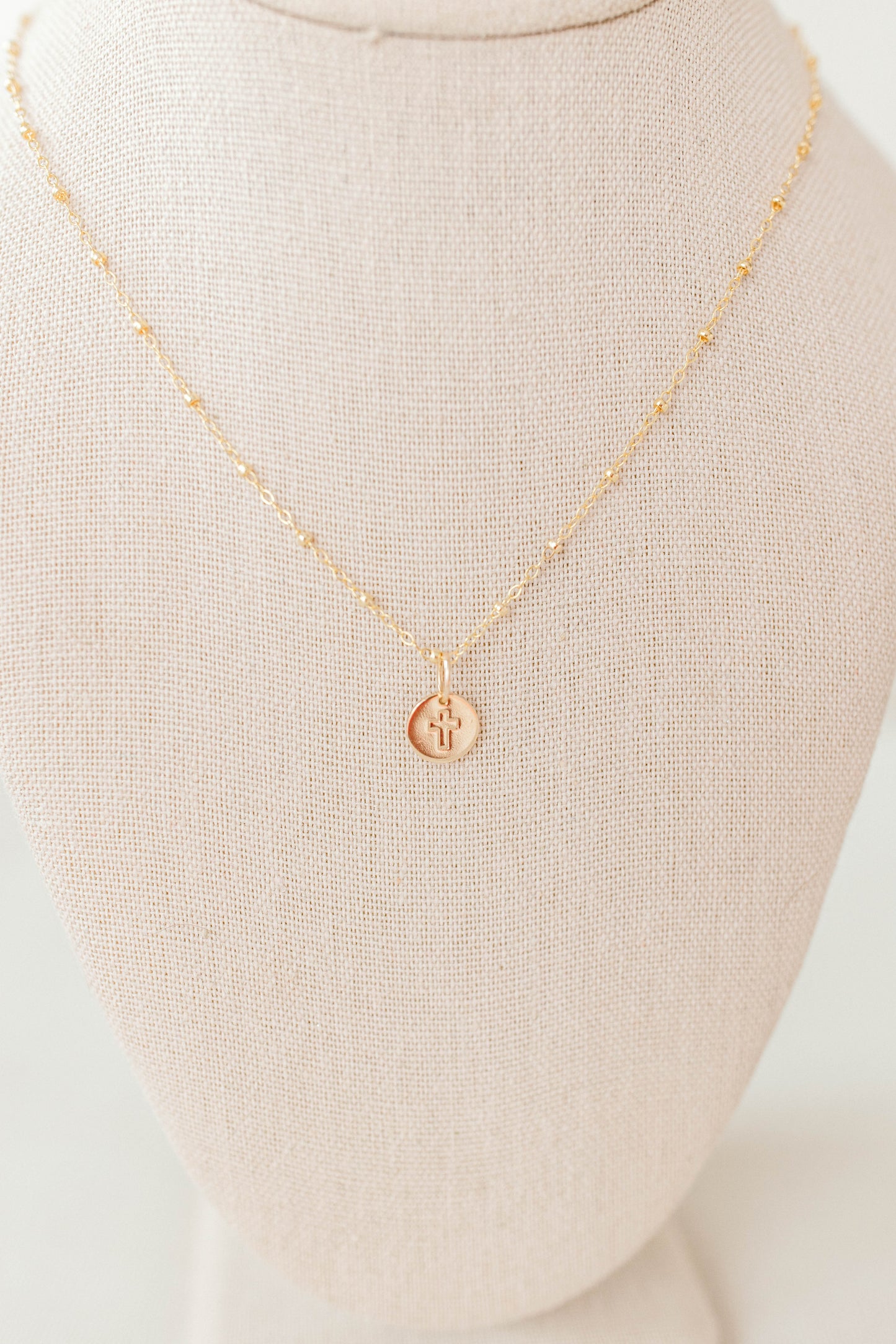 Hand Stamped Cross Necklace