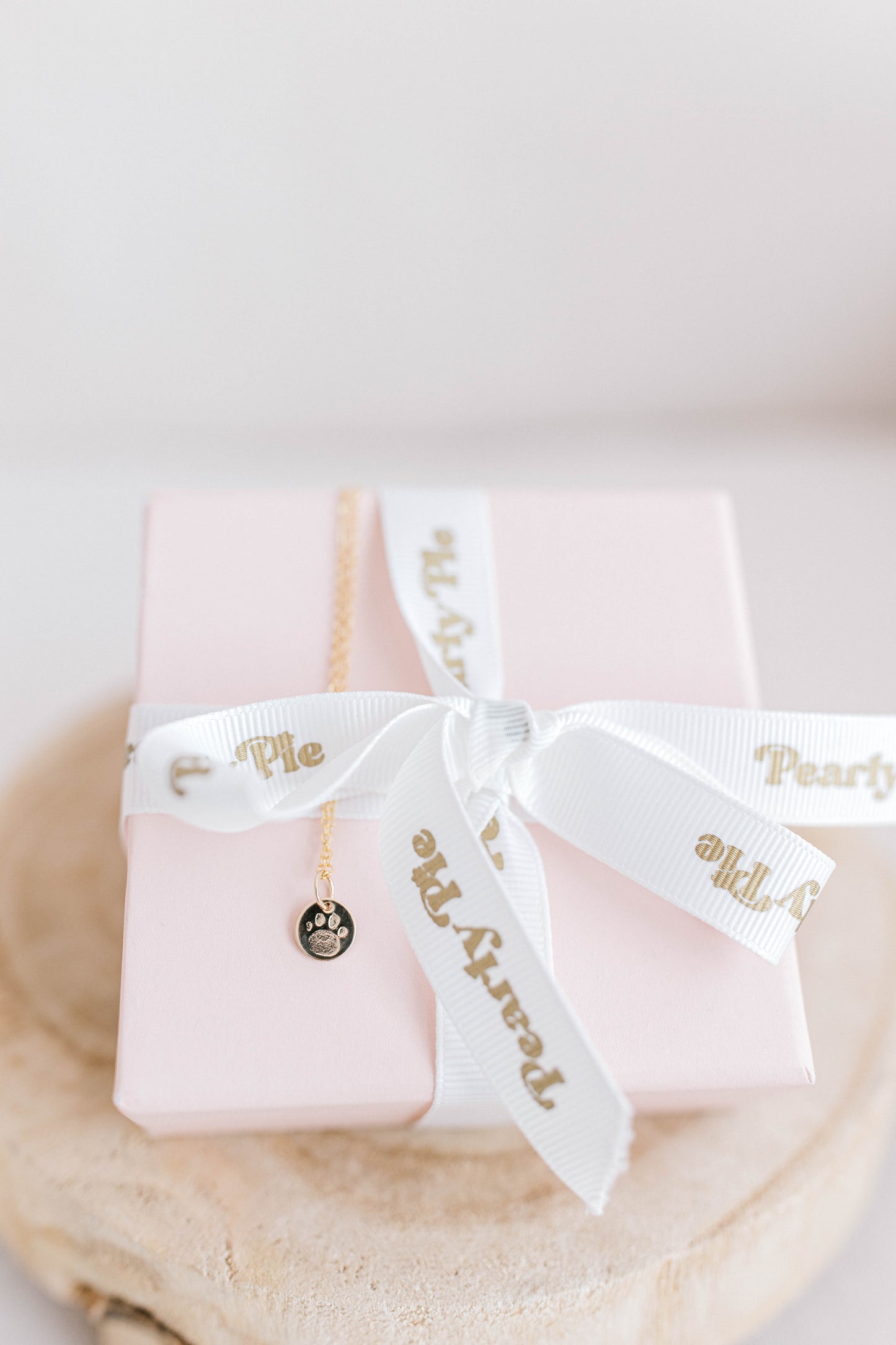 Hand Stamped Paw Print Necklace