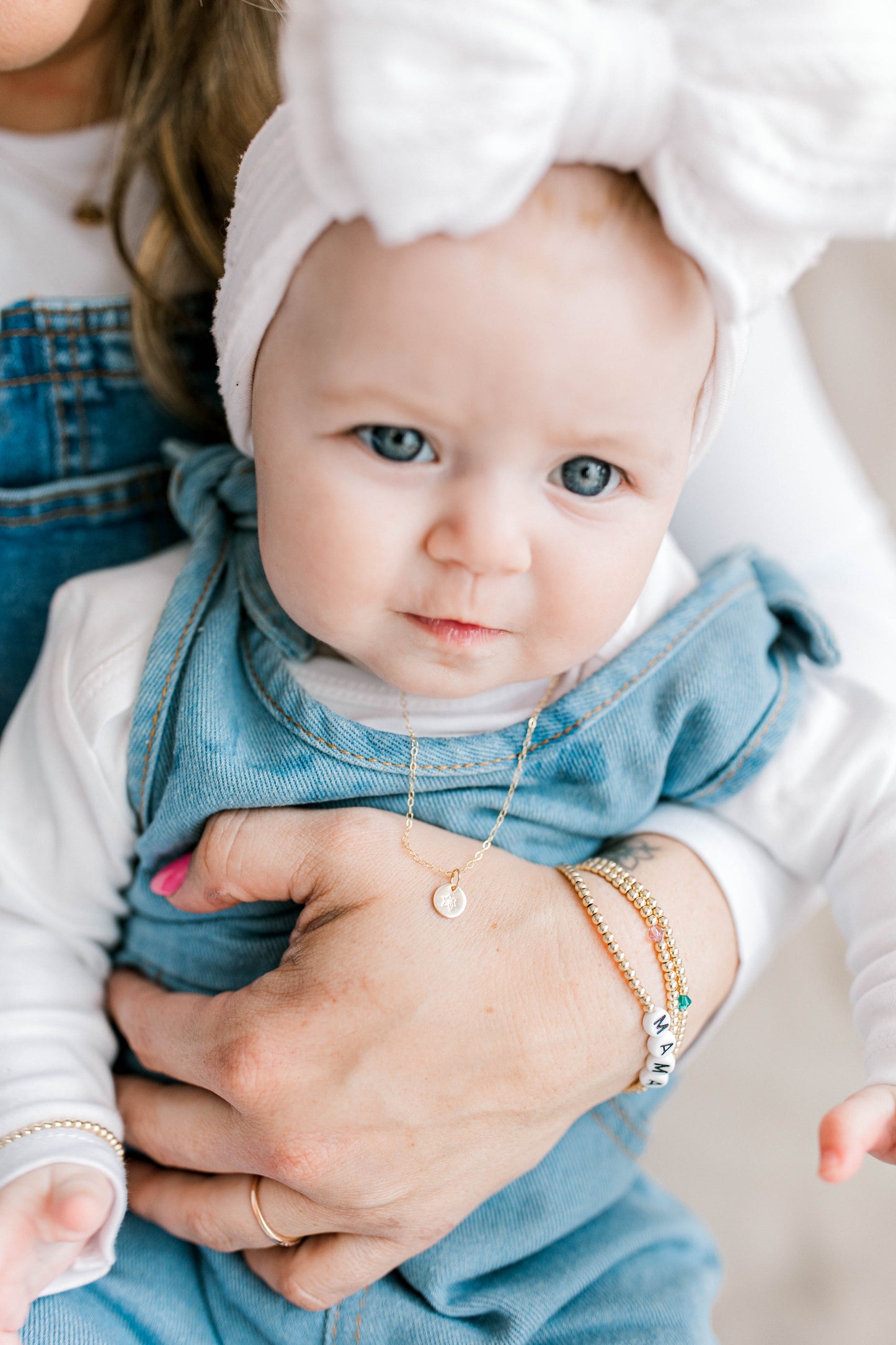 Hand Stamped Birth Flower Necklace