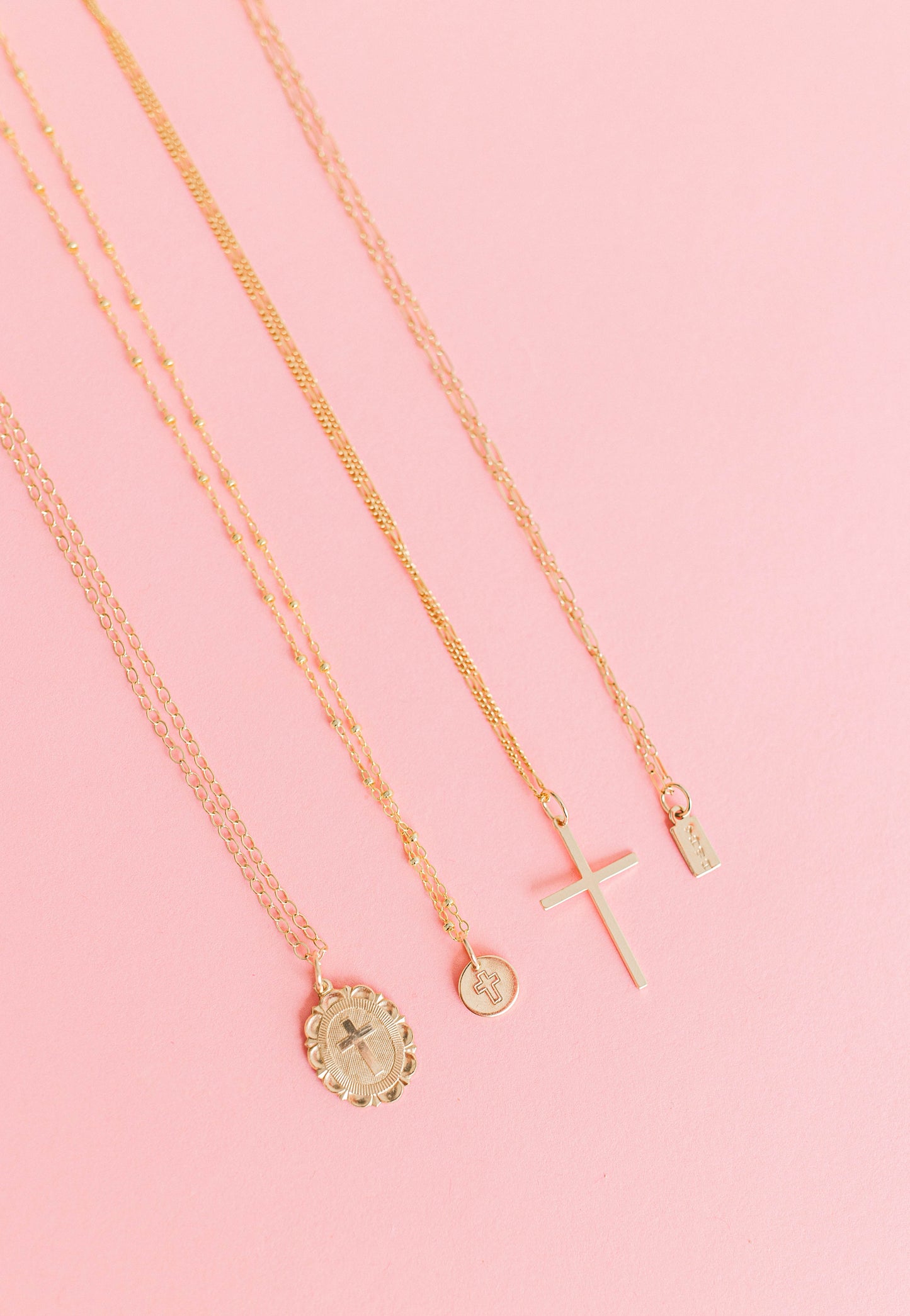 Hand Stamped Cross Necklace