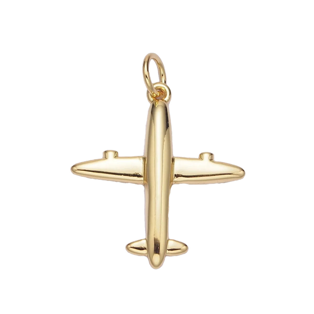 A 14k gold filled airplane charm made perfectly for your custom made Pearly Pie charm necklace.