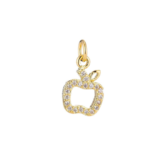 A 14k gold filled apple charm made perfectly for your custom made Pearly Pie charm necklace.