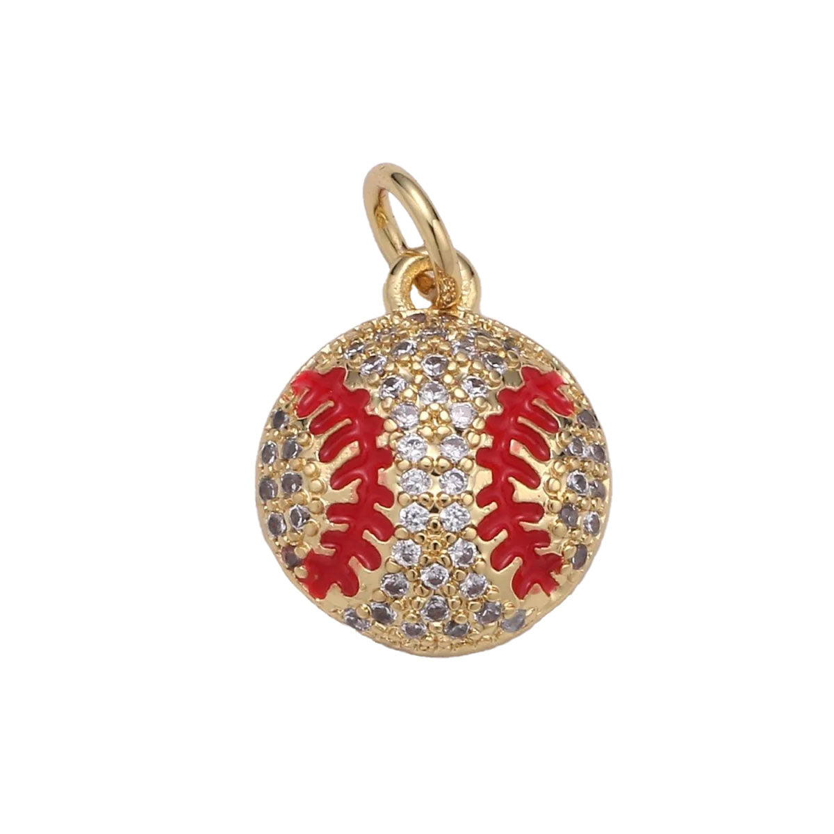 A 14k gold filled baseball charm made perfectly for your custom made Pearly Pie charm necklace.