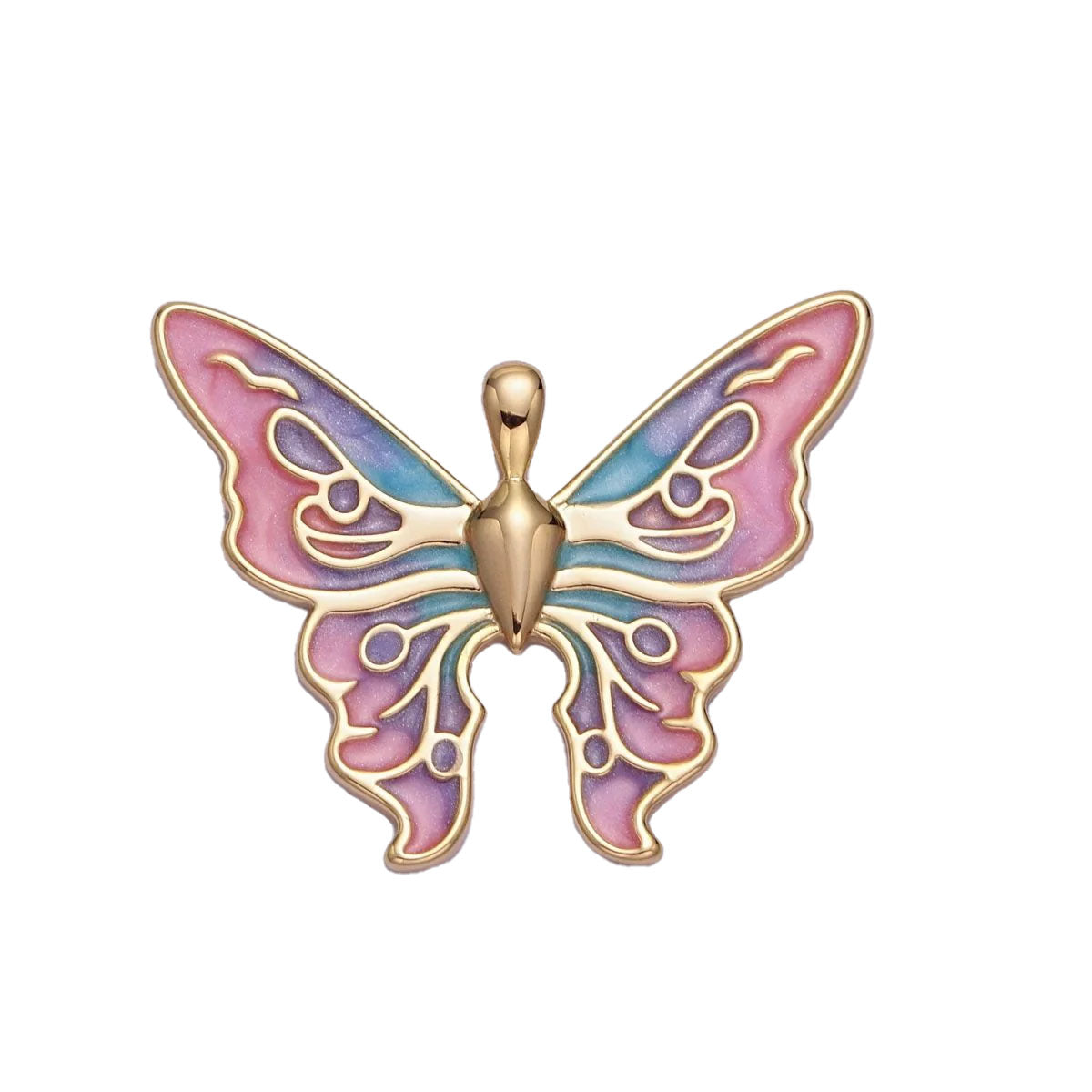 A 14k gold filled butterfly with pastels charm made perfectly for your custom made Pearly Pie charm necklace.