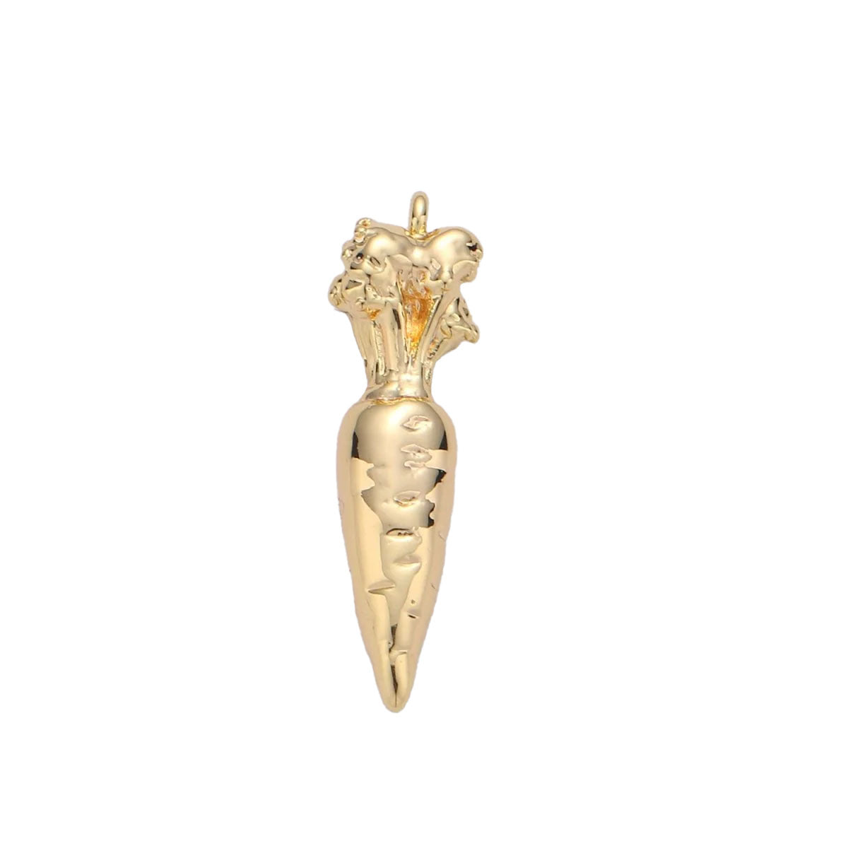 A 14k gold filled carrot charm made perfectly for your custom made Pearly Pie charm necklace.