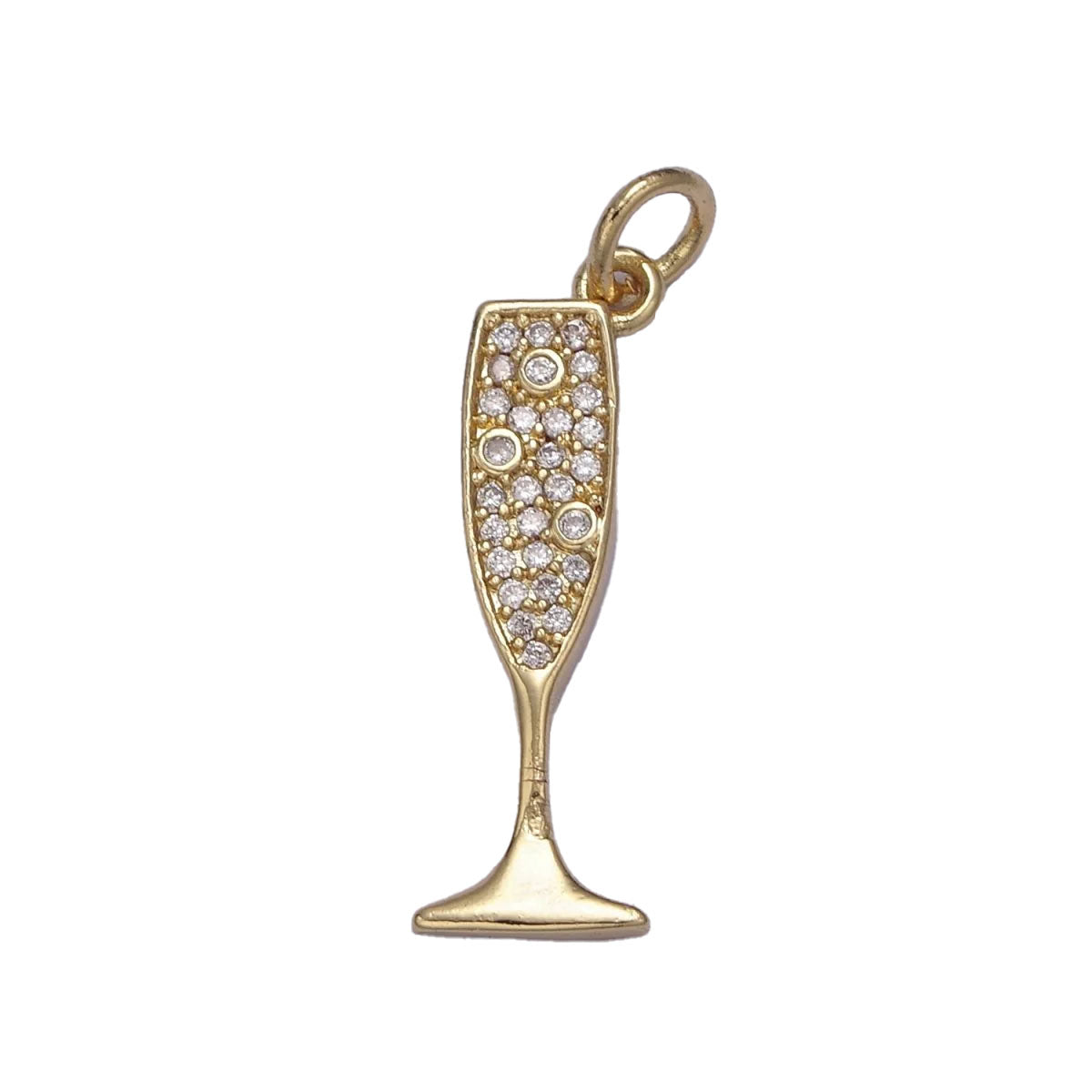 A 14k gold filled champagne charm made perfectly for your custom made Pearly Pie charm necklace.