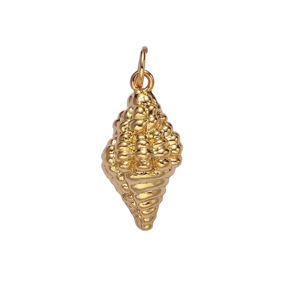 A 14k gold filled clam seashell charm made perfectly for your custom made Pearly Pie charm necklace.