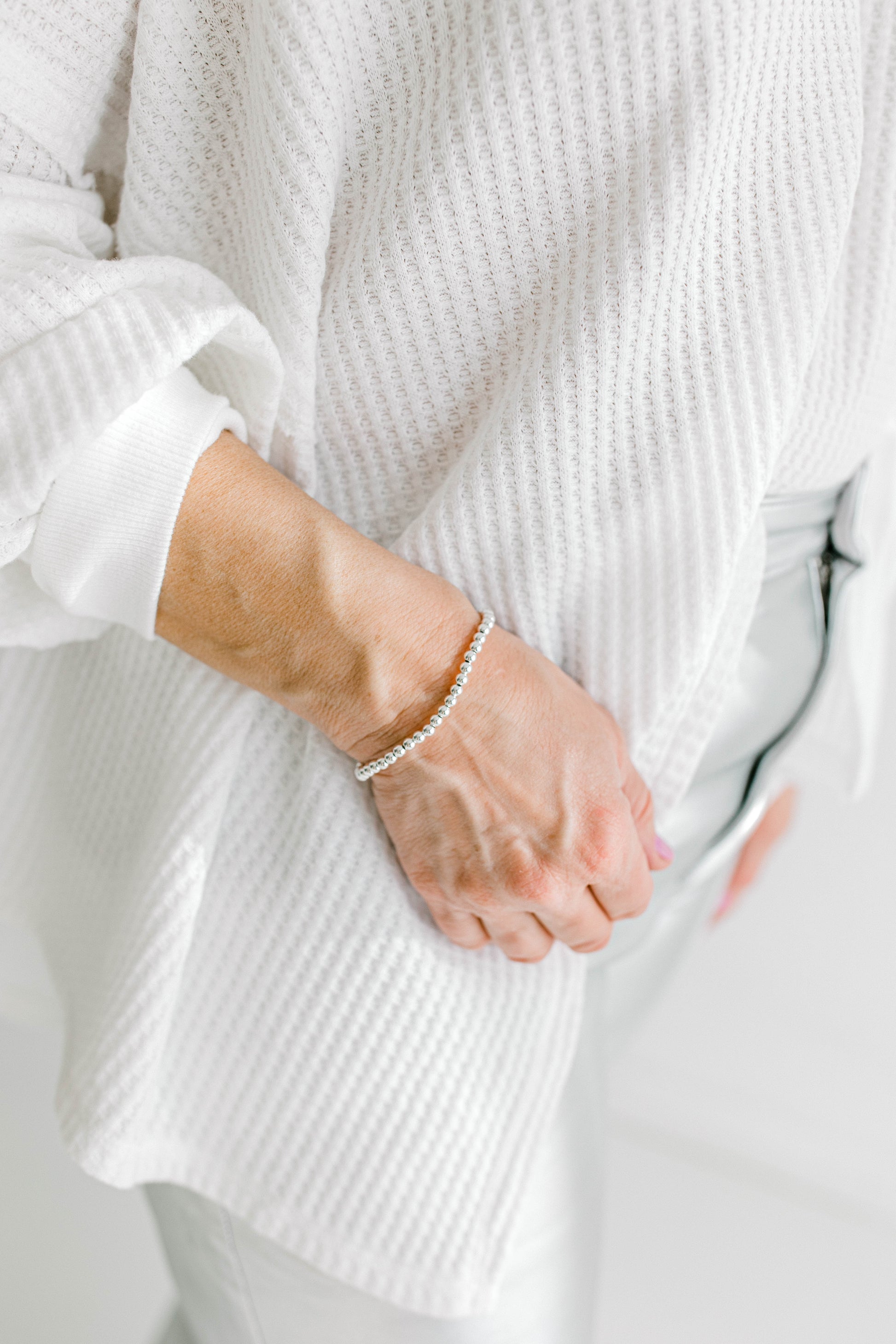 Beautiful, dainty, and perfect for stacking! These bracelets can easily take you from your work out to a night out! Hand strung with love on durable, stretchy elastic with all materials proudly made in the USA.
* 14k gold filled beads or .925 sterling silver
* 3mm, 4mm, 5mm, 6mm, and 7mm options