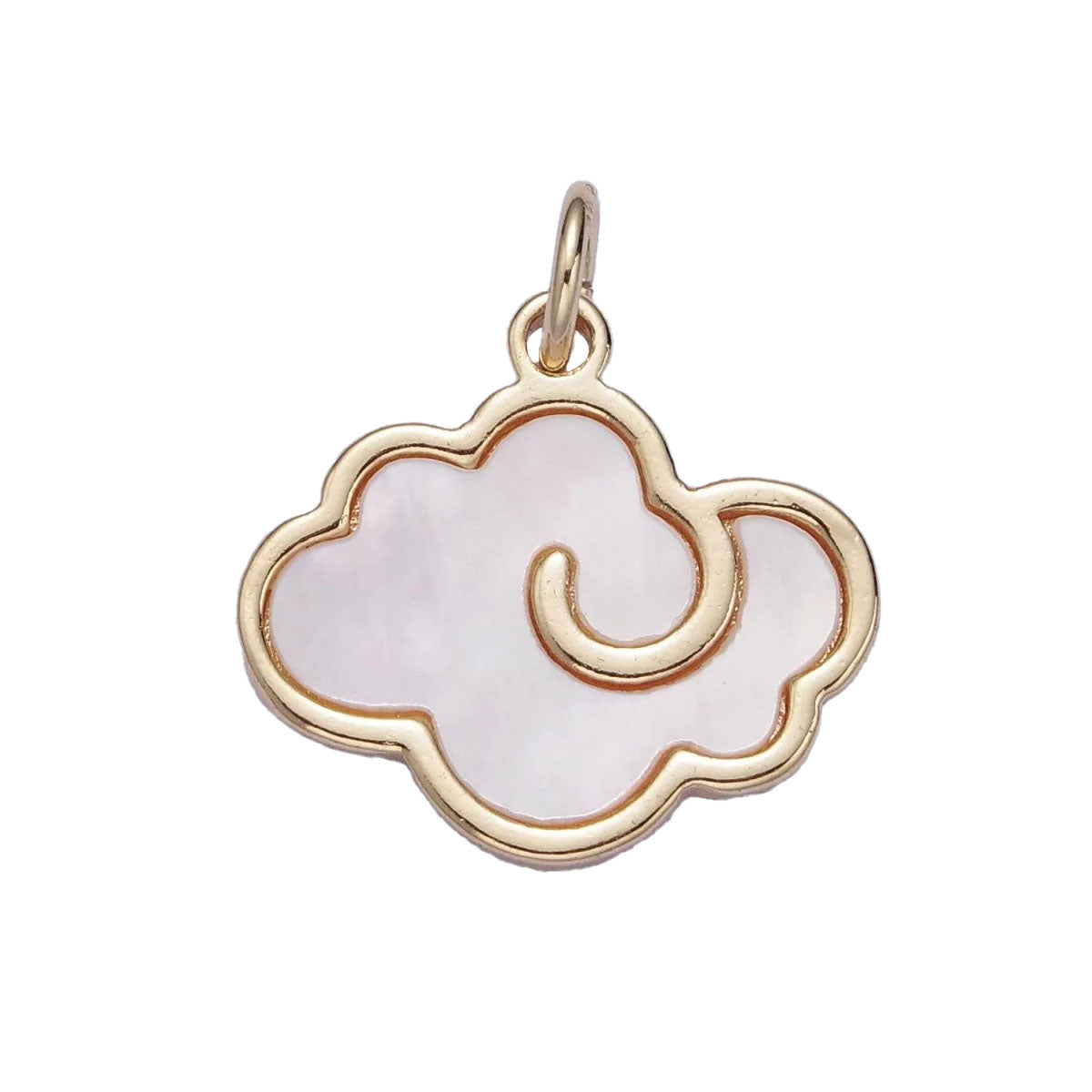 A 14k gold filled cloud charm made perfectly for your custom made Pearly Pie charm necklace.