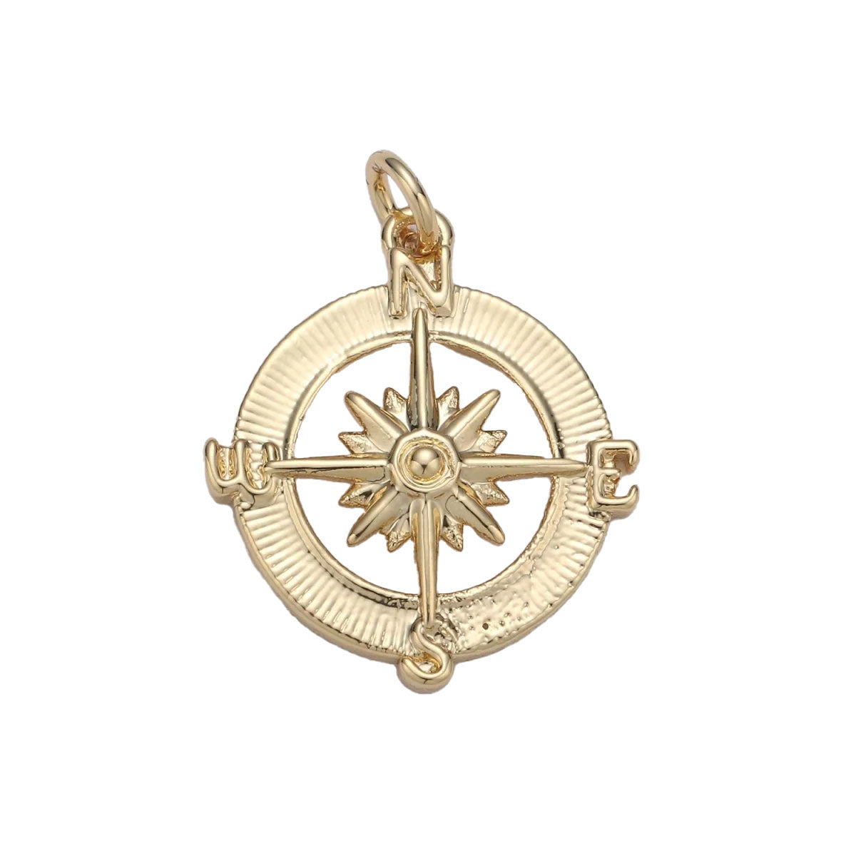 A 14k gold filled compass charm made perfectly for your custom made Pearly Pie charm necklace.