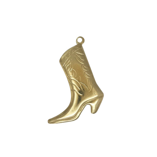 A simple 14k gold filled cowgirl boot charm for your perfect custom made charm necklace.