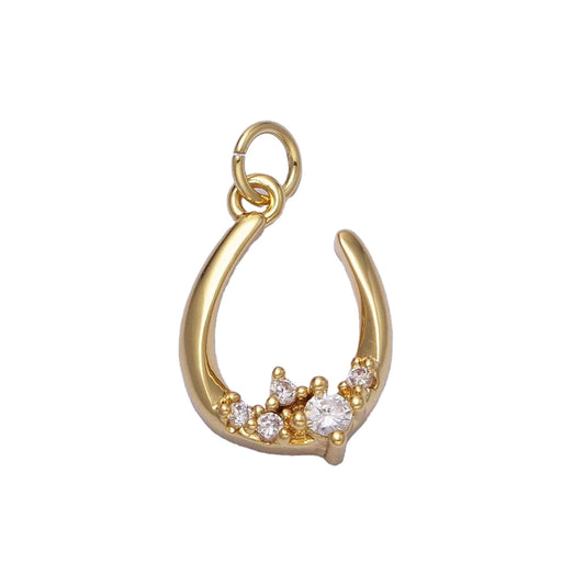 A 14k gold filled fish hook charm made perfectly for your custom made Pearly Pie charm necklace.