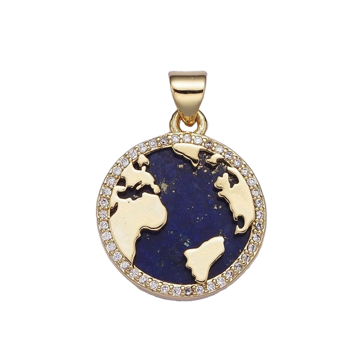 A 14k gold filled globe charm made perfectly for your custom made Pearly Pie charm necklace.