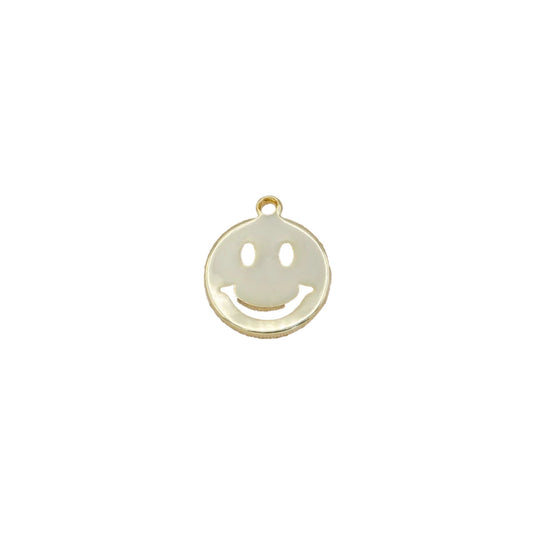 A simple 14k gold filled gold smiley charm for your perfect custom made charm necklace.