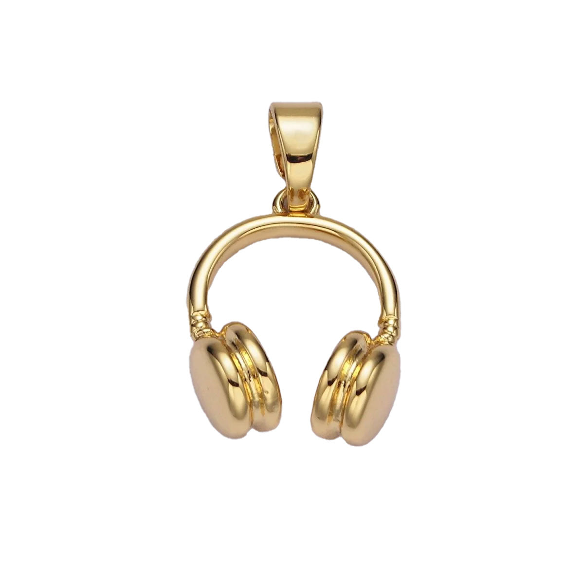 A 14k gold filled headphones charm made perfectly for your custom made Pearly Pie charm necklace.