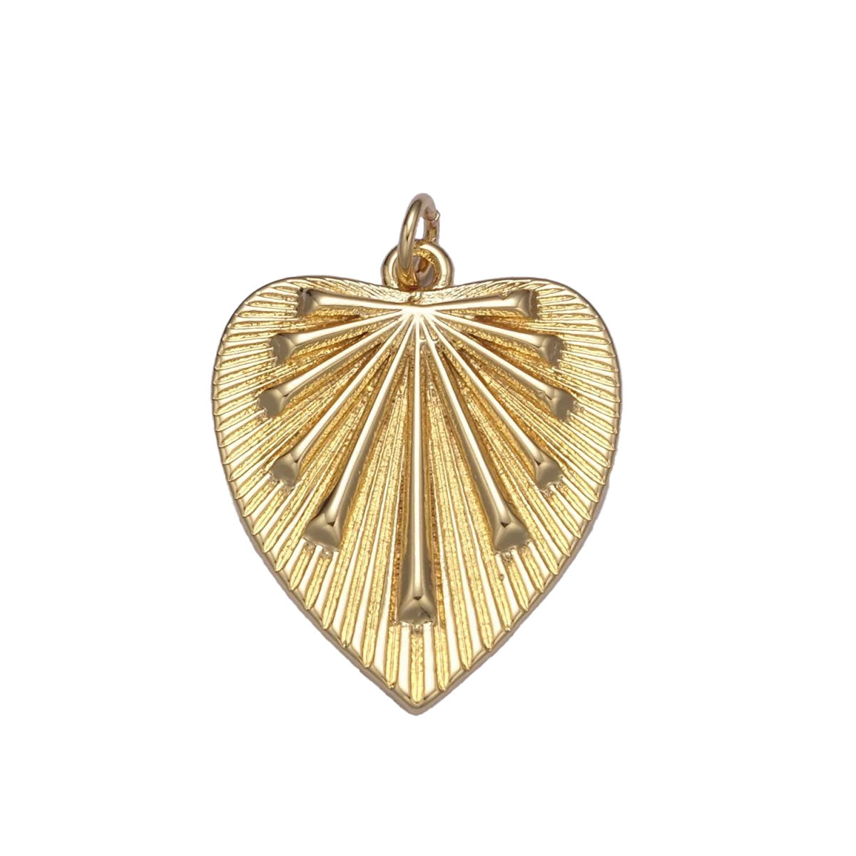 A 14k gold filled heart burst charm made perfectly for your custom made Pearly Pie charm necklace.