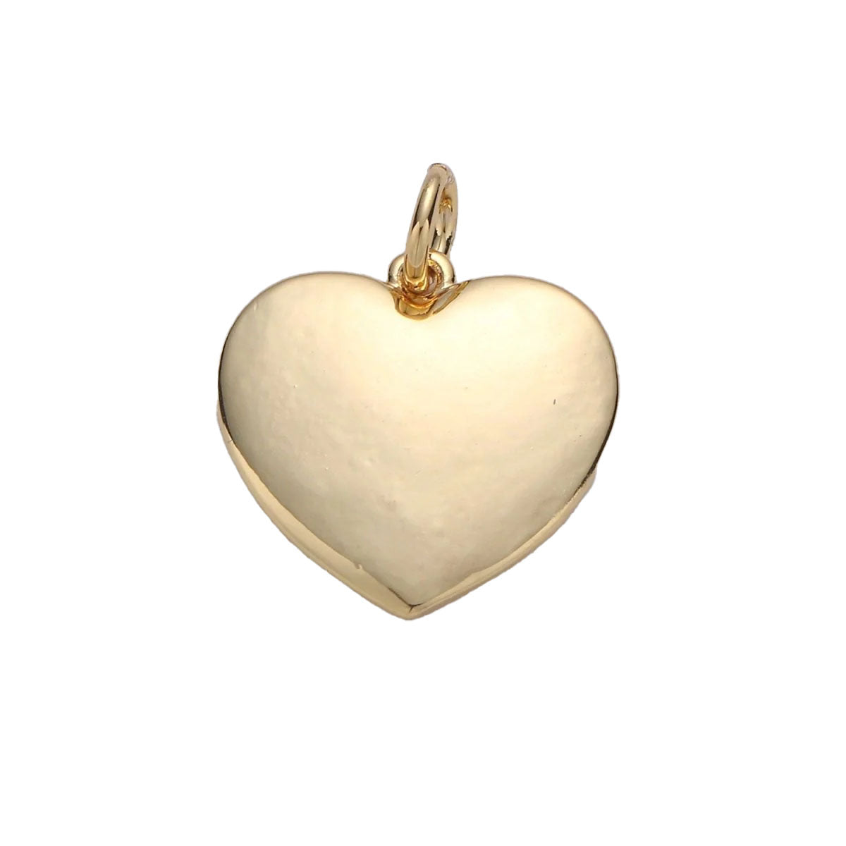 A simple 14k gold filled chunky heart charm for your perfect custom made charm necklace.