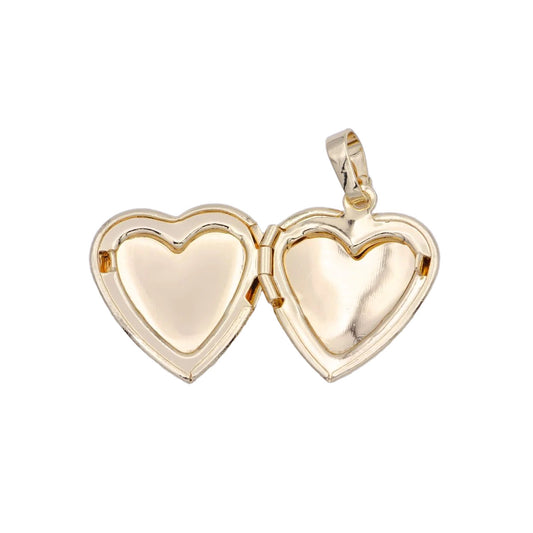 A 14k gold filled heart locket charm made perfectly for your custom made Pearly Pie charm necklace.