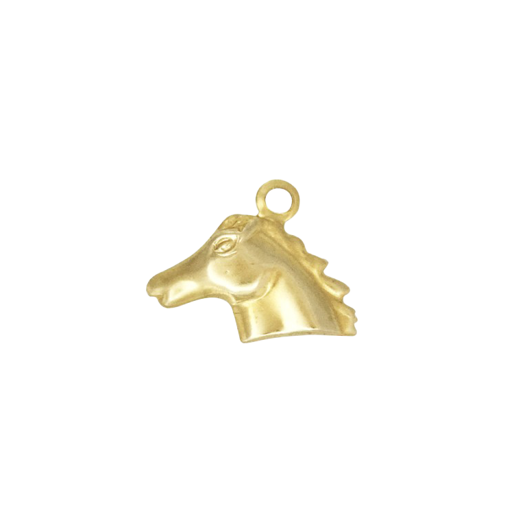 A 14k gold filled horse charm made perfectly for your custom made Pearly Pie charm jewelry.