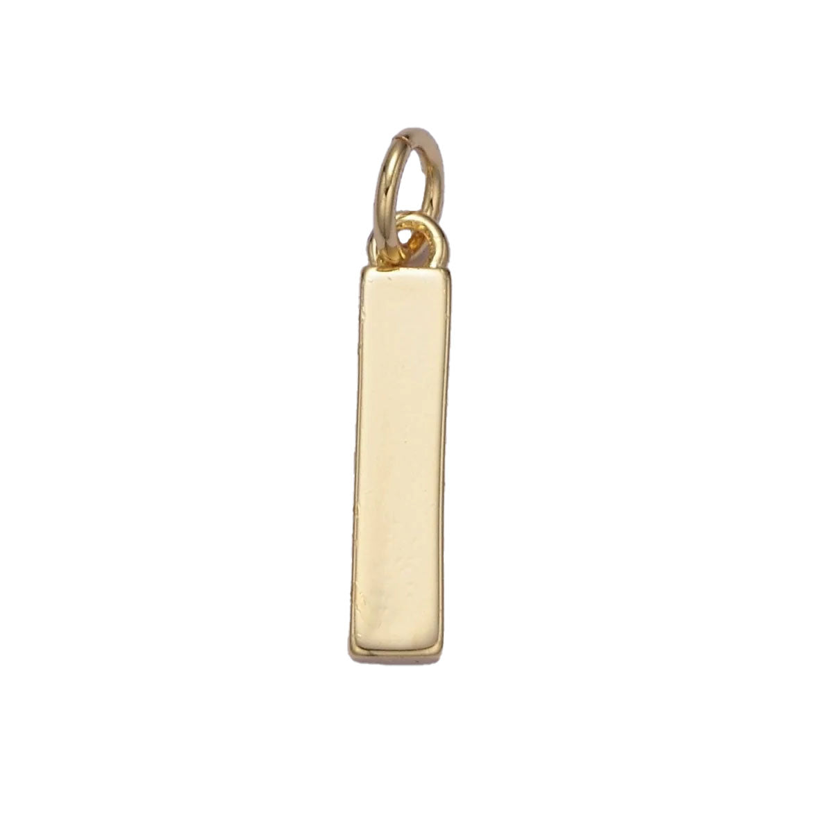 A simple 14k gold filled minimalist "I" charm for your perfect custom made charm necklace.