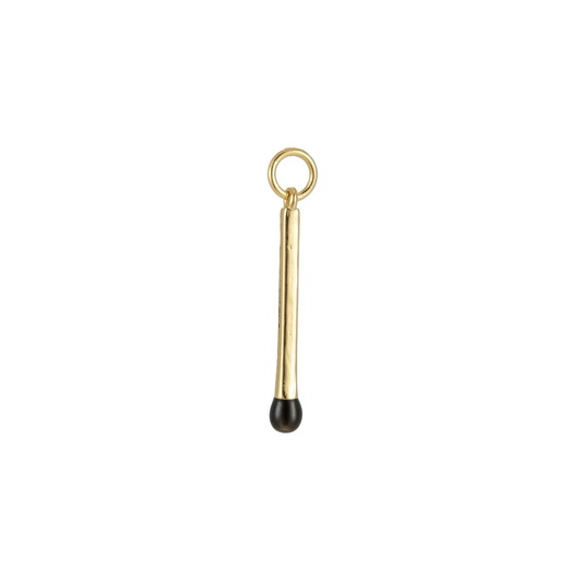 A 14k gold filled black matchstick charm perfect for your custom made Pearly Pie charm jewelry.