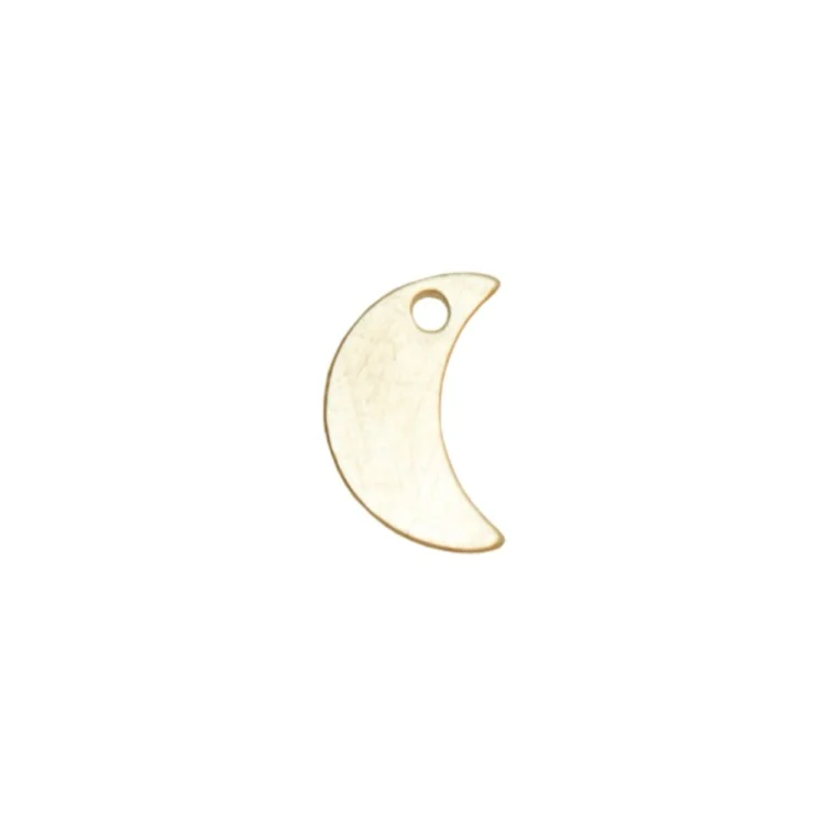 A 14k gold filled moon charm made perfectly for your custom made Pearly Pie charm jewelry.