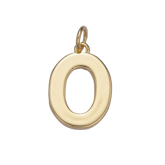 A simple 14k gold filled minimalist "O" charm for your perfect custom made charm necklace.