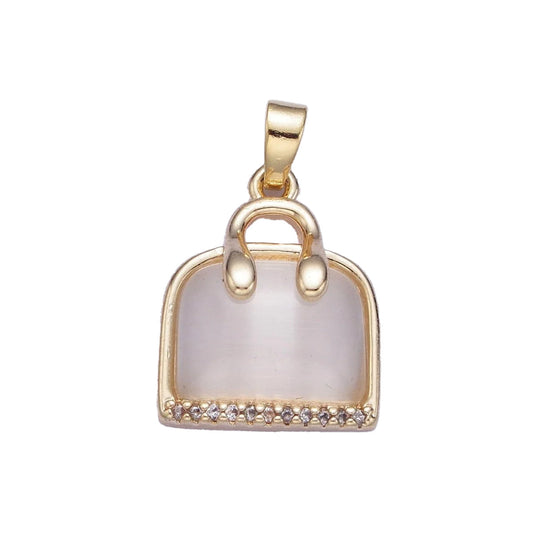 A 14k gold filled purse charm made perfectly for your custom made Pearly Pie charm necklace.