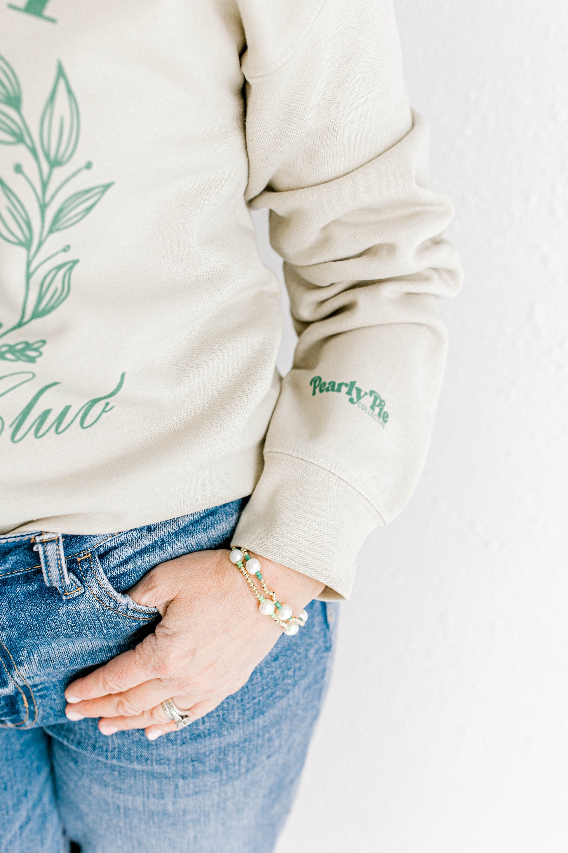 You're in luck - our signature Pearly Pop bracelet design is now available in green to celebrate all things St. Patrick's Day!! They're fun, simple, and perfect for any occasion! These bracelets include 3mm 14k gold filled beads, freshwater pearls, and colored seed beads of your choosing.