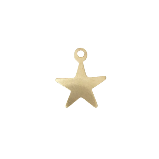 A 14k gold filled star charm made perfectly for your custom made Pearly Pie charm jewelry.