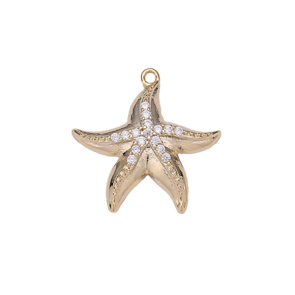 A simple 14k gold filled starfish charm for your perfect custom made charm necklace.