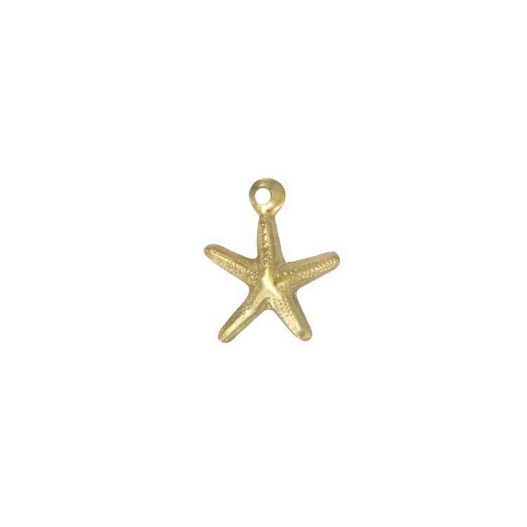 A 14k gold filled miniature starfish charm made perfectly for your custom made Pearly Pie charm jewelry.