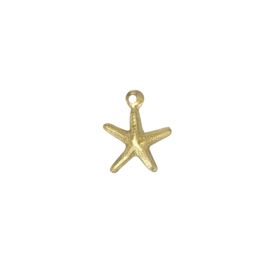 A 14k gold filled miniature starfish charm made perfectly for your custom made Pearly Pie charm jewelry.