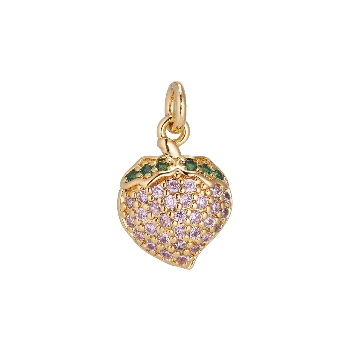 A simple 14k gold filled strawberry charm for your perfect custom made charm necklace.