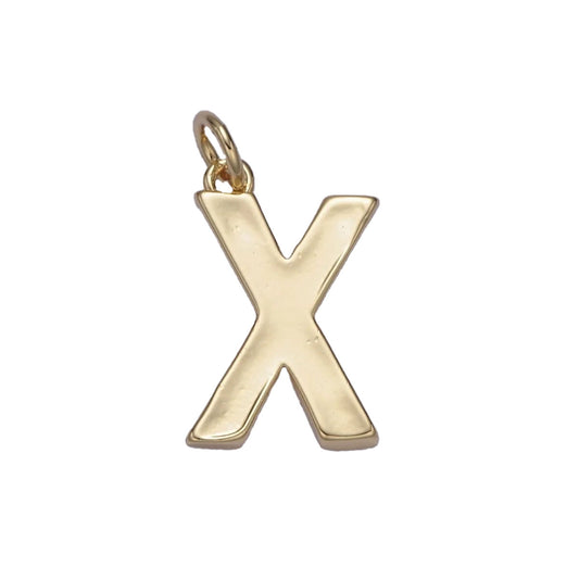 A simple 14k gold filled minimalist "X" charm for your perfect custom made charm necklace.