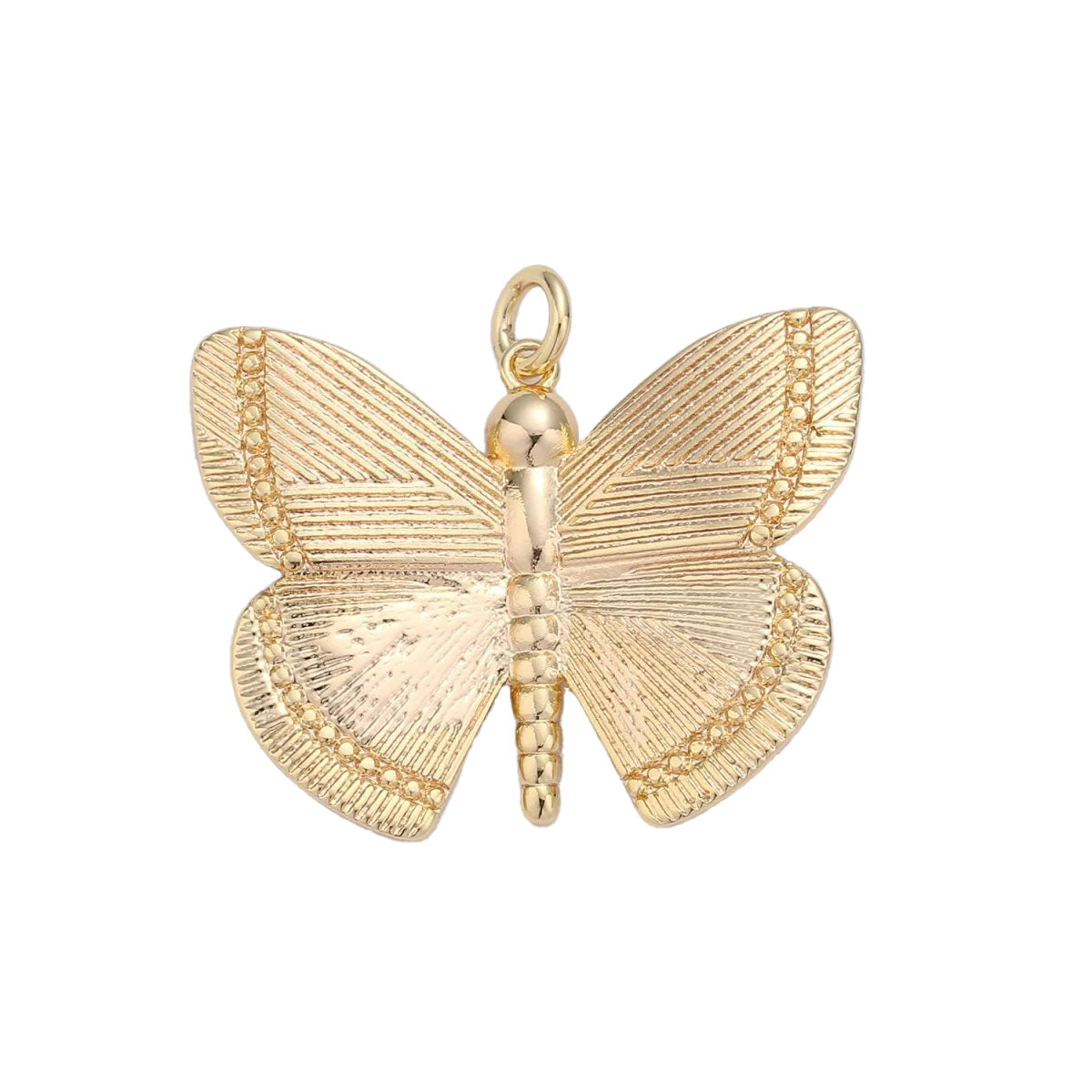 A 14k gold filled small butterfly charm made perfectly for your custom made Pearly Pie charm necklace.