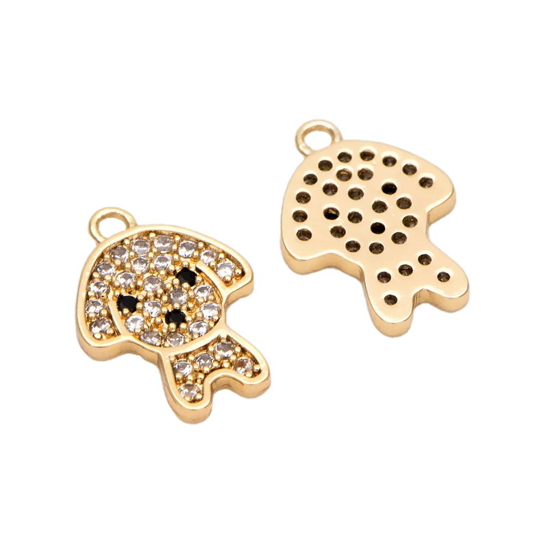 A 14k gold filled dog charm made perfectly for your custom made Pearly Pie charm jewelry.