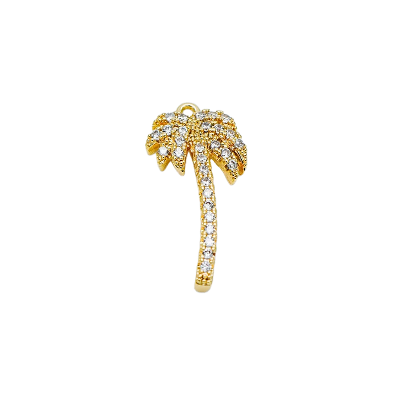 A 14k gold filled palm tree charm made perfectly for your custom made Pearly Pie charm jewelry.